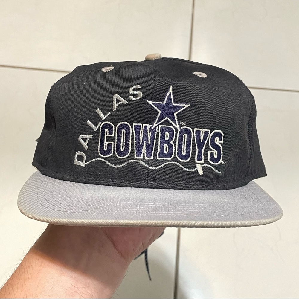 Vintage Dallas Cowboys Football Cap Hat NFL #1 Apparel Snapback Black
